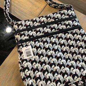 NWT Vera Bradley, Triple Zip Hipster Crossbody in Scottie Westie Print